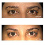 Before and after eyebrow threading at Nashville Threading